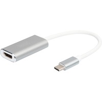 Digitus Adattatore grafico HDMI 4 K USB Type-C™ bianco/Argento, 0,2 m, USB tipo-C, HDMI, Maschio, Femmina, USB