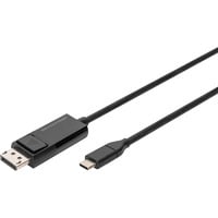 Digitus Cavo adattatore USB-C <> DisplayPort, bidirezionale Nero