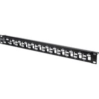 Digitus Pannello patch modulare, 24 porte, non equipaggiato, sfalsato, Patch Panel Nero