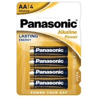 Panasonic LR6 4-BL Panasonic Alkaline Power Batteria monouso Stilo AA Alcalino Batteria monouso, Stilo AA, Alcalino, 1,5 V, 4 pz, Blu, Oro
