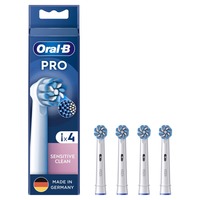 Procter & Gamble Sensitive Clean 4 pz Bianco, Testina bianco, 4 pz, Bianco, 3 mese(i), Extra morbido, Oral-B, Scatola