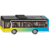 SIKU City Bus Modellino di autobus Preassemblato, Veicolo modello Modellino di autobus, Preassemblato, Qualsiasi tipo, Metallo, Plastica, Nero, Blu, Giallo, Non adatto per bambini con età inferiore ai 36 mesi