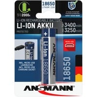 Ansmann Batteria Li-Ion 3.400 mAh, con presa di ricarica Micro-USB 