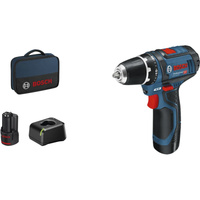 Bosch Avvitatore a batteria GSR 12V-15 Professional Set, 12Volt, Trapano avvitatore blu/Nero