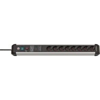 Brennenstuhl Multipresa Premium-Protect-Line 8 vie, Ciabatta Nero/alluminio