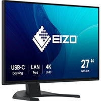 EIZO FlexScan EV2740X-BK Monitor PC 68,6 cm (27") 3840 x 2160 Pixel 4K Ultra HD LCD Nero, Monitor LED Nero, 68,6 cm (27"), 3840 x 2160 Pixel, 4K Ultra HD, LCD, 5 ms, Nero