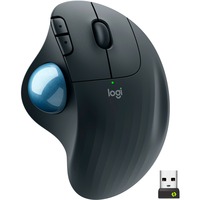 Logitech ERGO M575 for Business mouse Mano destra RF senza fili + Bluetooth Trackball 2000 DPI grafite/Blu, Mano destra, Trackball, RF senza fili + Bluetooth, 2000 DPI, Grafite