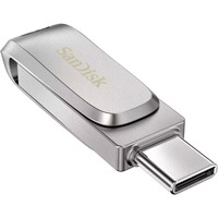 SanDisk Ultra Dual Drive Luxe unità flash USB 128 GB USB Type-A / USB Type-C 3.2 Gen 1 (3.1 Gen 1) Acciaio inossidabile argento, 128 GB, USB Type-A / USB Type-C, 3.2 Gen 1 (3.1 Gen 1), 150 MB/s, Girevole, Acciaio inossidabile