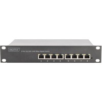 Digitus Switch Gigabit Ethernet PoE+ da 8 porte a 10 pollici, gestito L2+, Interruttore gestito L2+, Gestito, L2+, Gigabit Ethernet (10/100/1000), Full duplex, Supporto Power over Ethernet (PoE)