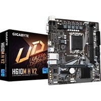 GIGABYTE H610M H V2 Scheda madre - Supporta processori Intel Core 14th CPUs, 4+1+1 Hybrid Digital VRM, up to 5600MHz DDR5, 1xPCIe 3.0 M.2, GbE LAN, USB 3.2 Gen 1 4+1+1 Hybrid Digital VRM, up to 5600MHz DDR5, 1xPCIe 3.0 M.2, GbE LAN, USB 3.2 Gen 1, Intel, LGA 1700, Intel® Celeron®, Intel® Core™ i3, Intel® Core™ i5, Intel® Core™ i7, Intel® Core™ i9,..., LGA 1700, 96 GB, DDR5-SDRAM