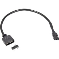 Inter-Tech 88885550 cavo di alimentazione interno 0,2 m, Adattatore Nero, 0,2 m, 3-pin, Dritto, Dritto, Nero, 5 g