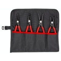 KNIPEX Set di pinze per anelli di sicurezza Ø 19 - 60 mm, 4 pezzi, Set pinze rosso