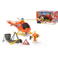 Simba Feuerwehrmann Sam Hubschrauber Wallaby,  veicolo da gioco arancione /Giallo
