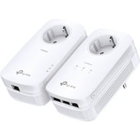 TP-Link TL-PA8033P KIT adattatore di rete PowerLine 1300 Mbit/s Collegamento ethernet LAN Bianco 2 pz, PowerLAN 1300 Mbit/s, IEEE 1901, IEEE 802.3, IEEE 802.3ab, IEEE 802.3u, Tipo E/F, Gigabit Ethernet, 10,100,1000 Mbit/s, HomePlug AV2