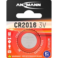 Ansmann CR 2016 Batteria monouso CR2016 Ioni di Litio argento, Batteria monouso, CR2016, Ioni di Litio, 3 V, 1 pz, Nichel