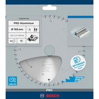 Bosch 2 608 837 764 lama circolare 16,5 cm 1 pz, Lama per sega Alluminio, Di metalli non ferrosi, 16,5 cm, 3 cm, 1,3 mm, 9500 Giri/min, 1,8 mm