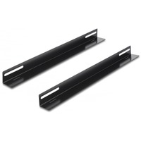 DeLOCK 66868 porta accessori Staffa di supporto, Rotaie di montaggio Nero, Staffa di supporto, Nero, Metallo, 48,3 cm (19"), 450 mm, 40 mm