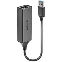 Lindy Convertitore Ethernet Gigabit USB 3.0, Scheda di rete argento