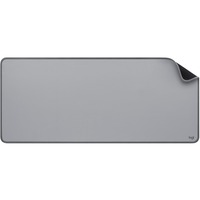 Logitech Desk Mat Studio Series Grigio, Tappetino per mouse grigio, Grigio, Monocromatico, Nylon, Poliestere, Gomma, Barra appoggiaferro antiscivolo