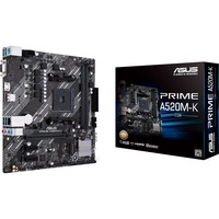 ASUS PRIME A520M-K AMD A520 micro ATX, Scheda madre AMD, 3rd Generation AMD Ryzen™ 3, 3rd Generation AMD Ryzen 5, 3rd Generation AMD Ryzen™ 7, 3rd..., DDR4-SDRAM, 64 GB, DIMM, 2133,2400,2666,2800,3000,3200,3333,3466,3600,3733,3866,4000,4400,4600 MHz