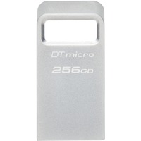 Kingston DataTraveler Micro unità flash USB 256 GB USB tipo A 3.2 Gen 1 (3.1 Gen 1) Argento argento, 256 GB, USB tipo A, 3.2 Gen 1 (3.1 Gen 1), 200 MB/s, Senza coperchio, Argento