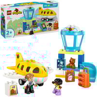 DUPLO 10443 La Prima Volta in Aeroporto, Gioco Educativo per Motricità Fine per Bambini 2+ Anni con Aereo e Personaggi, Giochi di costruzione