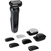 Procter & Gamble Series 6 62-G1650s, Rasoio Nero, Rasoio, Nero, Pulsanti, Batteria, Batteria integrata, 60 min