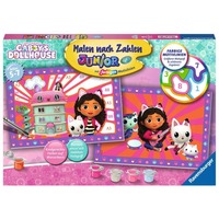 Ravensburger Dipingi per numeri Junior - DreamWorks Gabby's Dollhouse, Vernice 