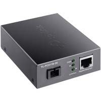TP-Link TL-FC311B-20 convertitore multimediale di rete 1000 Mbit/s 1550 nm Modalità singola Nero, Trasmettitore audio/video 1000 Mbit/s, IEEE 802.3, IEEE 802.3ab, IEEE 802.3i, IEEE 802.3u, IEEE 802.3x, IEEE 802.3z, Gigabit Ethernet, 10,100,1000 Mbit/s, 1000 Mbit/s, SC