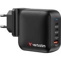 Verbatim Mini GaN Charger 100W Universale Nero AC Ricarica rapida Interno, Caricabatterie Nero, Interno, AC, Nero