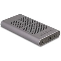 DeLOCK Custodia USB esterna 20 Gbps per 2 x M.2 NVMe PCIe SSD, Disk enclosure grigio