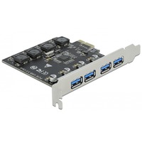 DeLOCK PCIe x1 a 4x USB esterno Tipo-A USB 3.2 Gen 1, Controller USB 