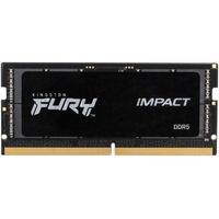Kingston FURY FURY 8 GB 4800 MT/s DDR5 CL38 SODIMM Impact, Memoria Nero, 8 GB, 1 x 8 GB, DDR5, 262-pin SO-DIMM