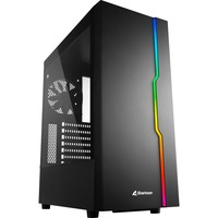 Sharkoon RGB Slider Midi Tower Nero Nero, Midi Tower, PC, Nero, ATX, micro ATX, Mini-ITX, Giocare, 15,7 cm