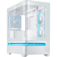 ASUS PRIME AP202 ARGB Mini Tower Bianco, Chassis Tower bianco, Mini Tower, PC, Bianco, micro ATX, Mini-ITX, Metallo, Gaming