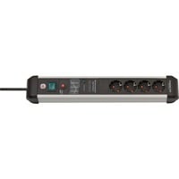 Brennenstuhl Premium-Protect-Line 1391010400, Ciabatta Nero/alluminio