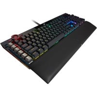 Corsair K100 RGB Optical-Mechanical Gaming tastiera USB QWERTZ Tedesco Nero Nero, Full-size (100%), USB, Interruttore a chiave opto-meccanico, QWERTZ, LED RGB, Nero