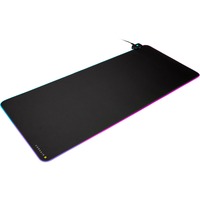 Corsair MM700 RGB Tappetino per mouse per gioco da computer Nero Nero, Nero, Monocromatico, Gomma, Alimentazione USB, Barra appoggiaferro antiscivolo, Tappetino per mouse per gioco da computer