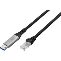 Digitus Cavo USB-A 3.2 Gen1 > Ethernet RJ-45, 1Gbit/s, Adattatore Nero