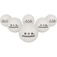 HUDORA Palline da ping pong 3 stelle, 6 pezzi, Palla bianco