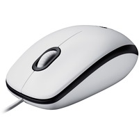 Logitech M100, Mouse bianco/grigio
