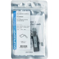 SMARTKEEPER ESSENTIAL Blocco porta Micro USB-B (MUL04) + Chiave di blocco Mini (U04), Serratura da infilare 