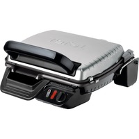 Tefal GC3050 Griglia di contatto, Come contattare con grill argento/Nero, Nero, Metallico, Titanio, Acciaio inox, Rettangolare, Piastra, 600 cm², Coperchio incernieriato, Coperchio di chiusura