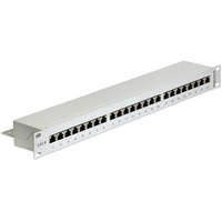 DeLOCK 43300 pezzo di pannello 1U, Patch Panel grigio, RJ-45, Grigio, Montaggio a rack, 1U, 483 mm, 44 mm