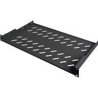 Digitus Ripiano per l'installazione fissa su armadi da 483 mm (19"), Il vano inferiore Nero, Nero, 15 kg, 1U, Turchia, 48,3 cm (19"), 500 mm