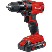 EINHELL TC-CD 18-2 Li Trapano con impugnatura a pistola Nero, Rosso Ioni di Litio 1,5 Ah 1,37 kg rosso/Nero, Trapano con impugnatura a pistola, Perforamento, Avvitamento, Nero, Rosso, 38 Nm, 350 Giri/min, 1250 Giri/min