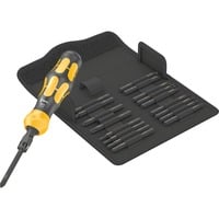 Wera Kraftform Kompakt 900 Set 1, con cacciavite a percussione, Set di bit Nero/Giallo