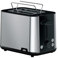 Braun HT101BI-HT1510BK 8 2 fetta/e 900 W Nero, Acciaio inox, Tostapane accaio/Nero, 2 fetta/e, Nero, Acciaio inox, Plastica, Acciaio inox, 900 W, 193 mm, 316 mm