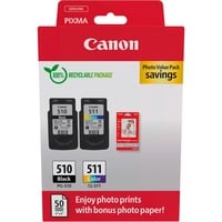 Canon 2970B017 cartuccia d'inchiostro 2 pz Originale Nero, Ciano, Magenta, Giallo Nero, Ciano, Magenta, Giallo, 2 pz, Confezione di qualità per foto