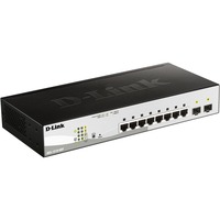 D-Link DGS-1210-08P Gestito L2 Gigabit Ethernet (10/100/1000) Supporto Power over Ethernet (PoE) Nero, Interruttore argento/Nero, Gestito, L2, Gigabit Ethernet (10/100/1000), Full duplex, Supporto Power over Ethernet (PoE), Montaggio rack